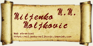 Miljenko Moljković vizit kartica